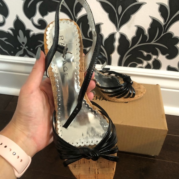 Size 9 Black Strap Heel - Picture 2 of 3